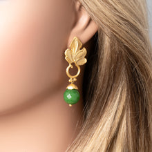 Botanical Gold Vine Green - Cherry Blossom