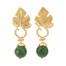 Botanical Gold Vine Green - Cherry Blossom