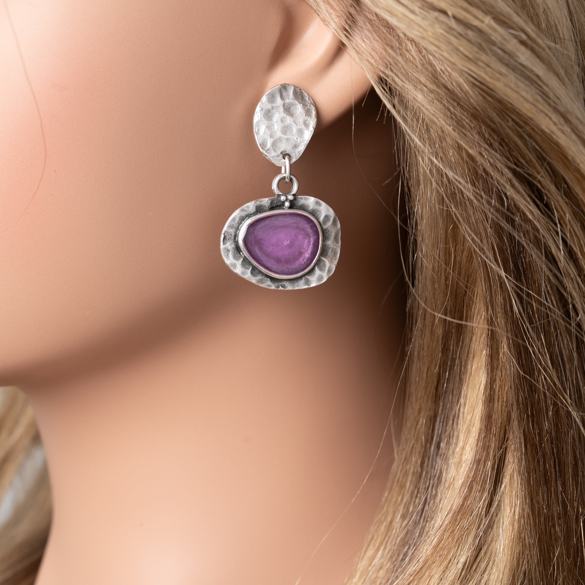 Euphoria Allure Purple Earrings - Cherry Blossom