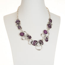 Euphoria Purple Necklace and Earrings Set - Cherry Blossom