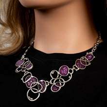Euphoria Purple Necklace and Earrings Set - Cherry Blossom