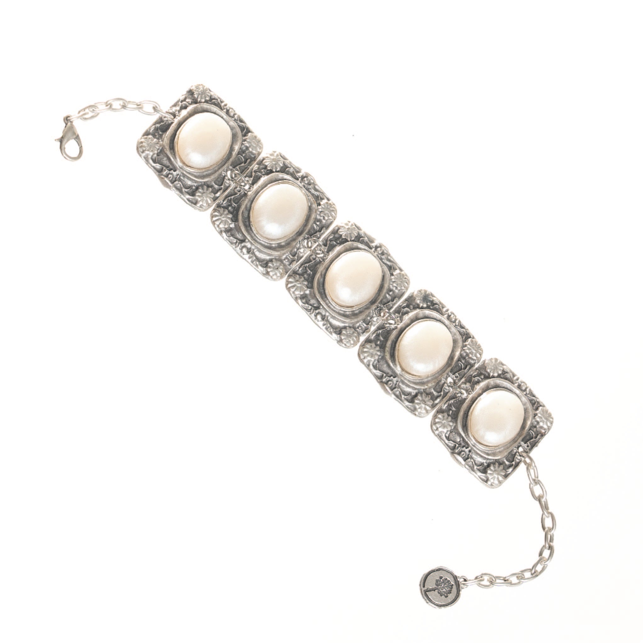 White Vintage Bracelet - Cherry Blossom